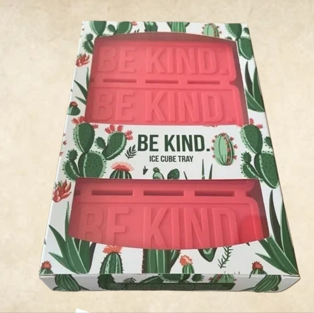 New New in box! Be Kind by Ellen silicone ice cube tray with “be kind” design.